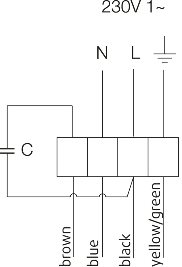 Schaltplan für den elektrischen Anschluss