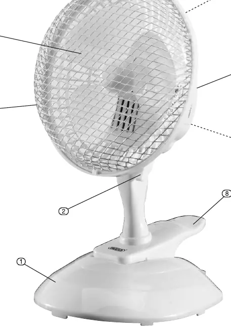 Diagramm der Ventilator-Komponenten