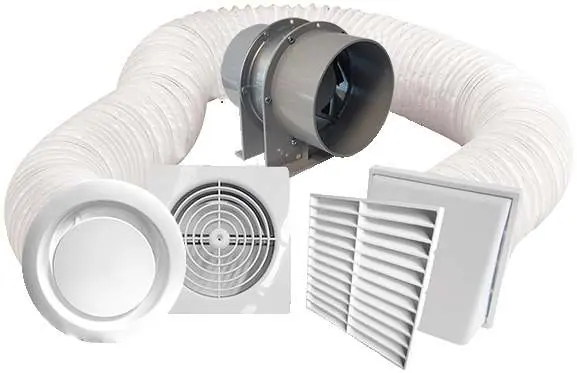 Manrose Inline-Extraktionsventilator-Set Komponenten