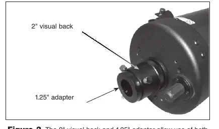 Abbildung 2: 2-Zoll-Anschluss und 1,25-Zoll-Adapter