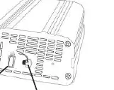 Rückseite des Inverters mit DC-Eingang und Sicherung