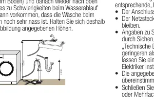 Wasserablauf-Höhen