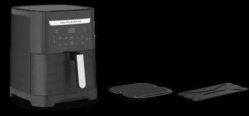Tefal Heißluftfritteuse mit Grillgitter und Trenneinsatz
