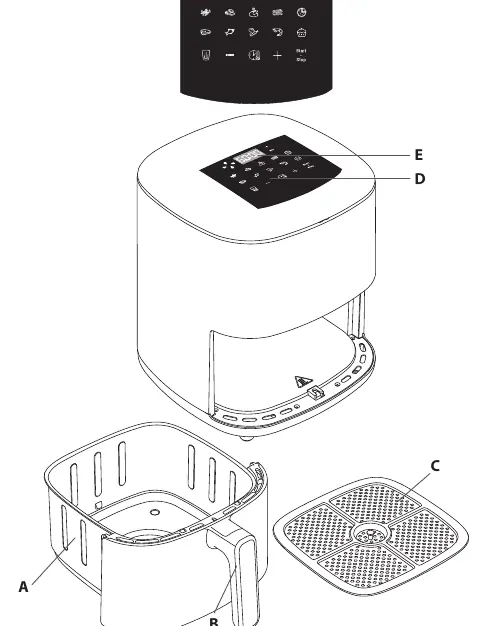 Komponenten der Tefal Easy Fry Max