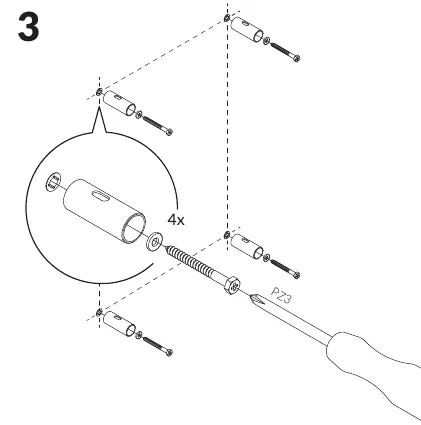 Schritt 3: Befestigung der Halterungsbasis