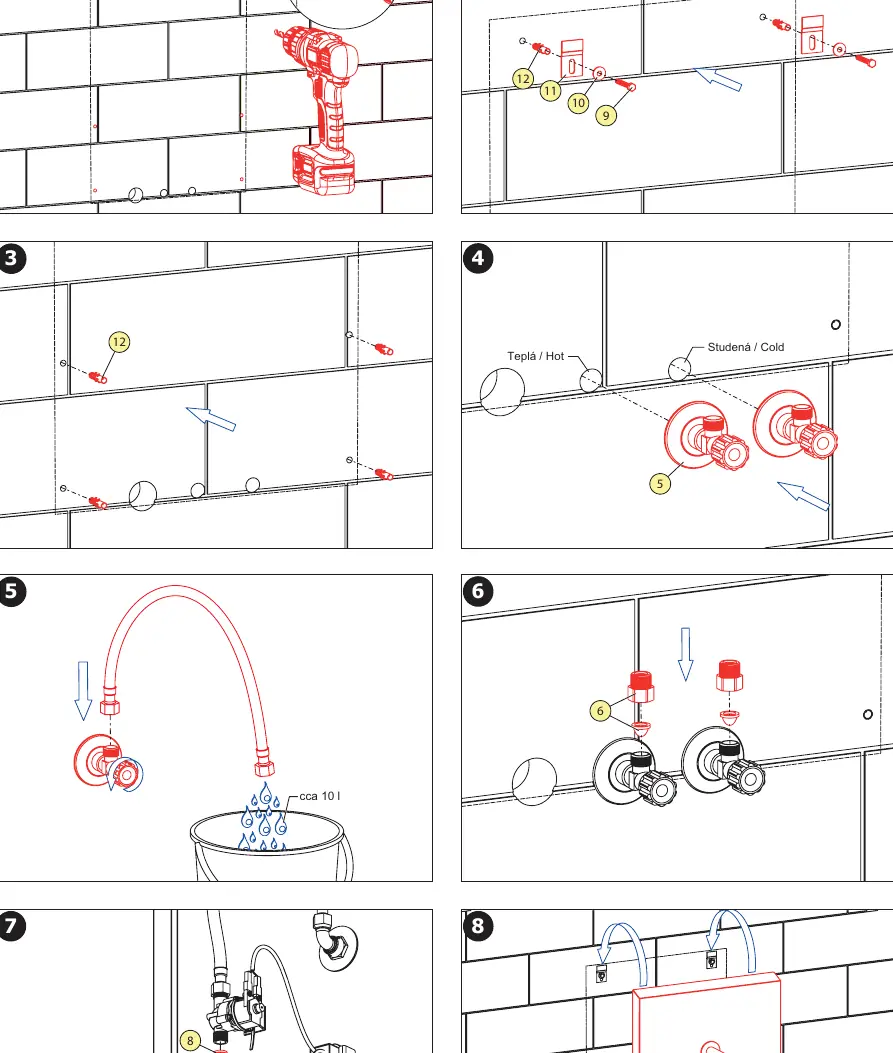 Schritt-für-Schritt-Installationssequenz