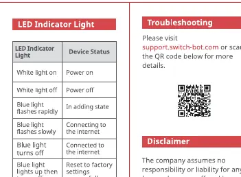 LED-Statusanzeigen des SwitchBot Plug Mini