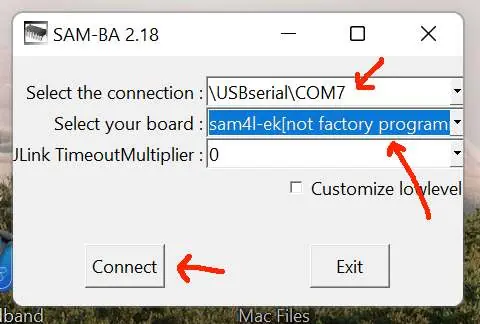 SAM-BA Software Konfiguration