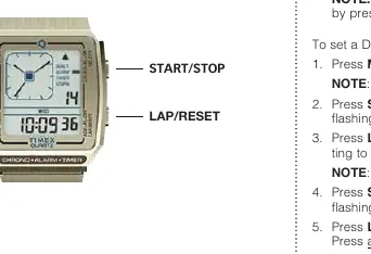 Tastenbelegung der Uhr