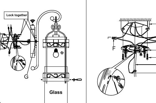 Montagediagramm der Leuchte