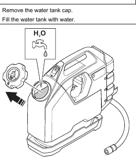 Wassertank füllen