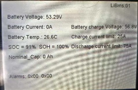 Batterie-Setup-Einstellungen