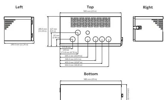 Abmessungen der Conduit Box