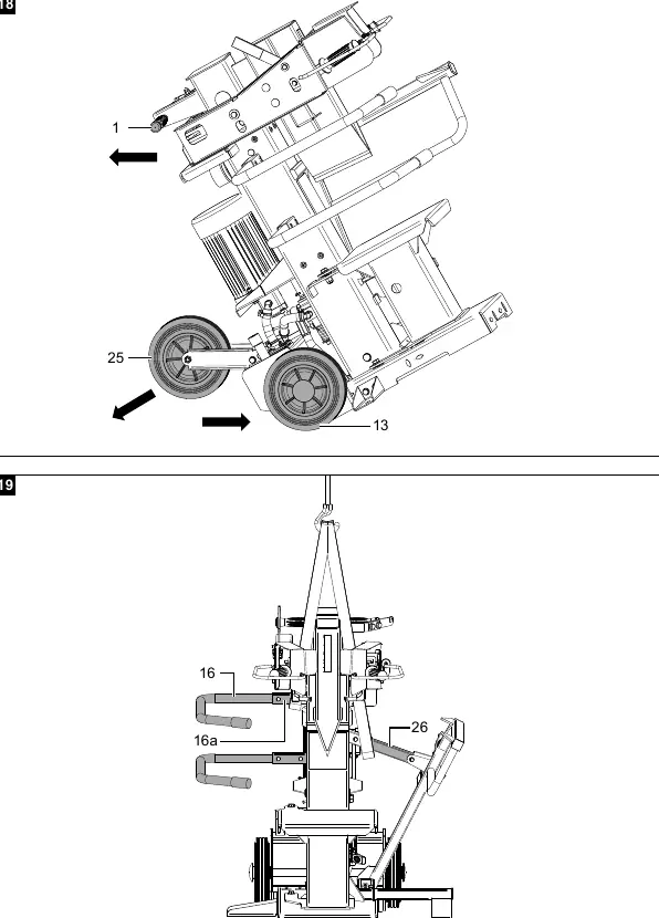 Transport des Holzspalters