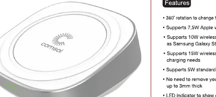 Comsol 15W Fast Wireless Charging Pad