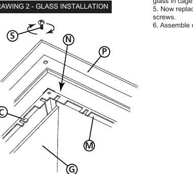 Glasinstallation (Zeichnung 2)