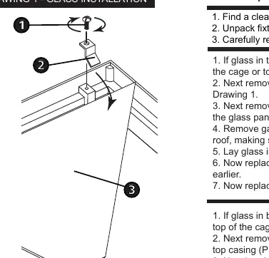Glasinstallation (Zeichnung 1)