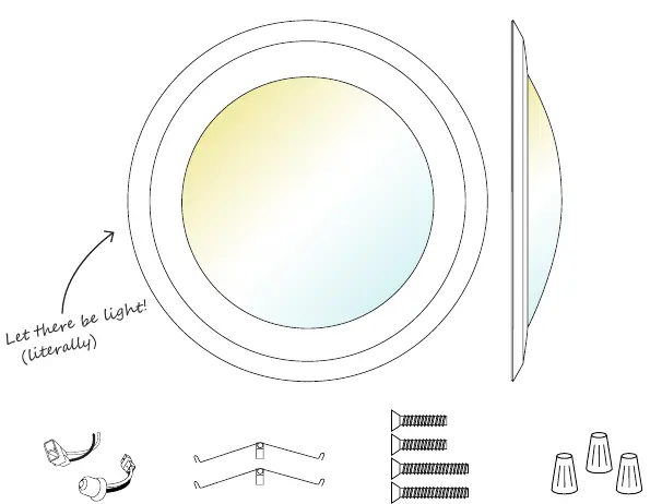 Lieferumfang des Sunco Downlight Disk