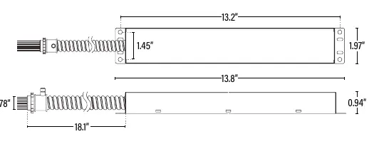 Abmessungen des Notstrom-Moduls