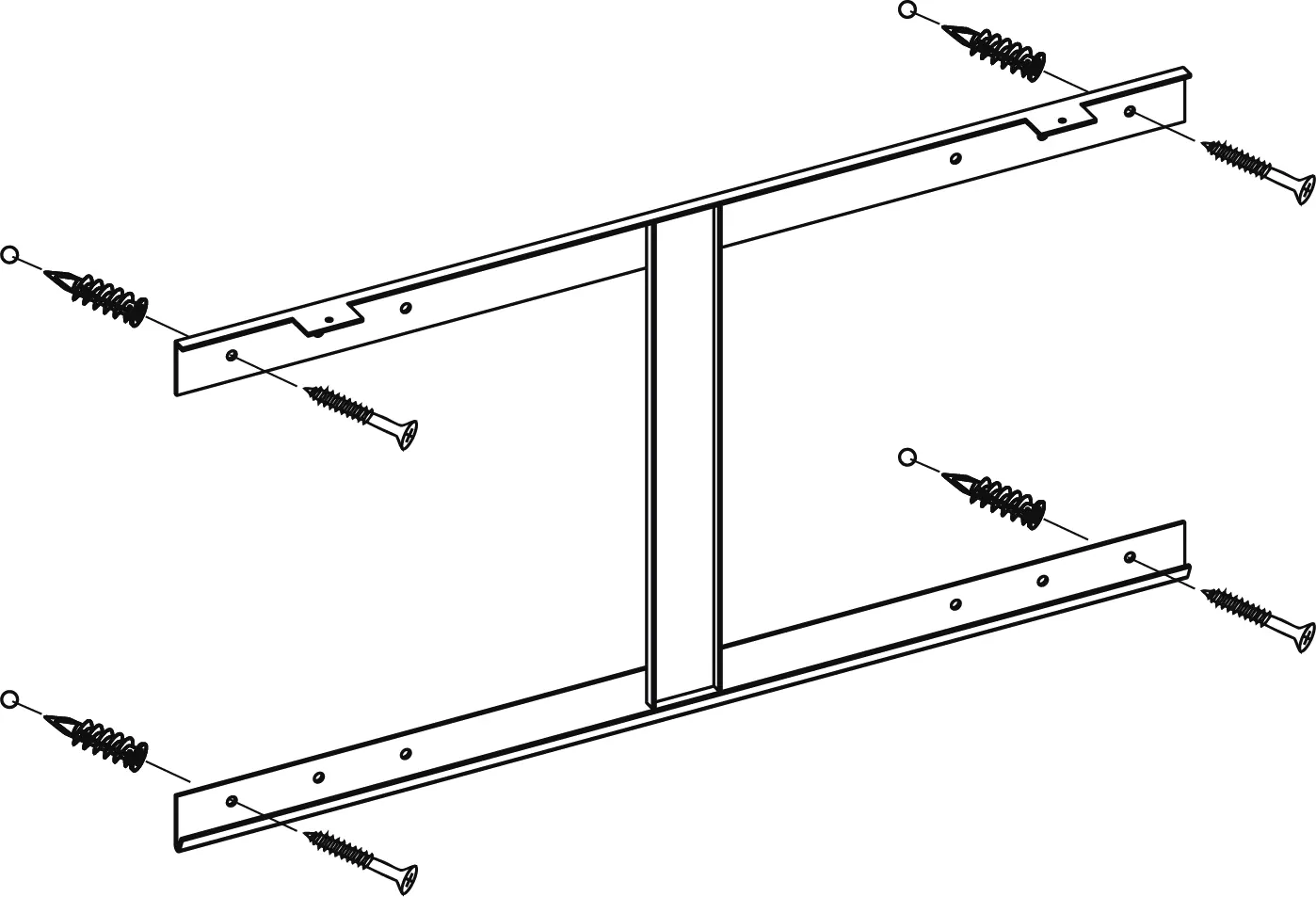 Wandmontage der Halterung