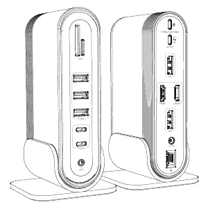 Baseus UnionJoy 16-Port Type-C HUB Adapter Anschlüsse