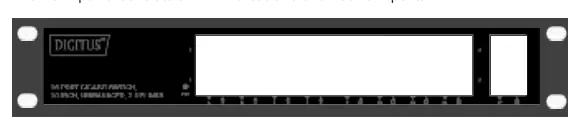 Frontblende mit LED-Anzeigen und Ports