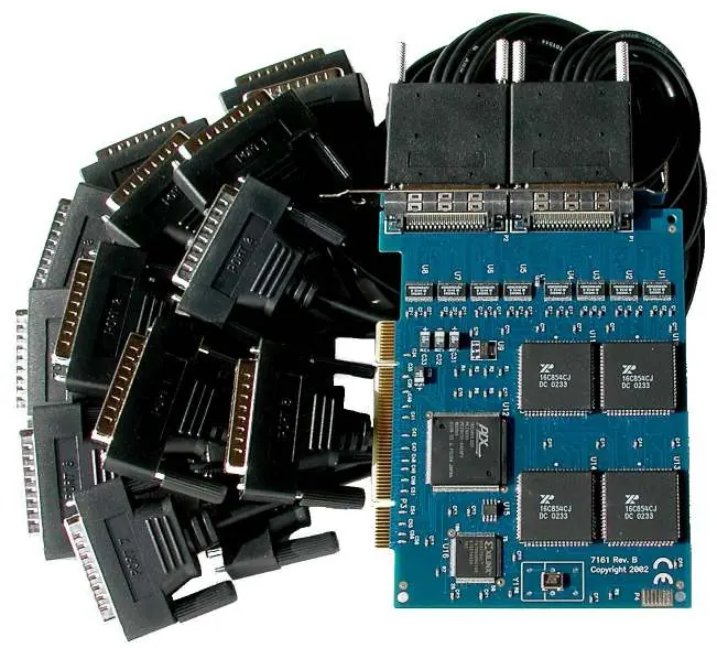 Sealevel COMM+16.PCI Adapter mit Spider-Kabeln