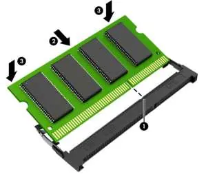 Einbau der Speichermodule