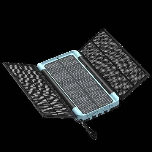 Diagramm der Anschlüsse und Solarpanels