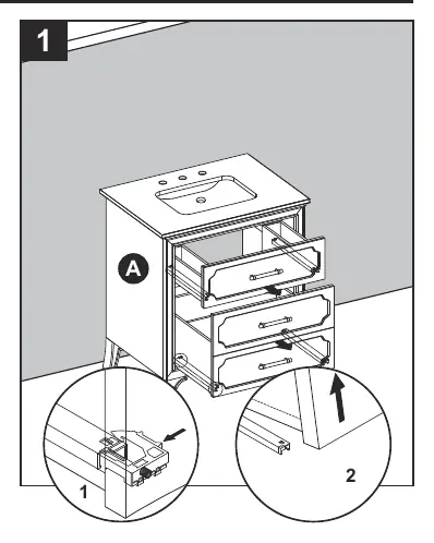 Entfernen der Schubladen