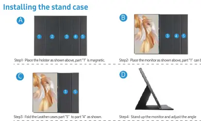 Schritte zur Montage des Standfußes