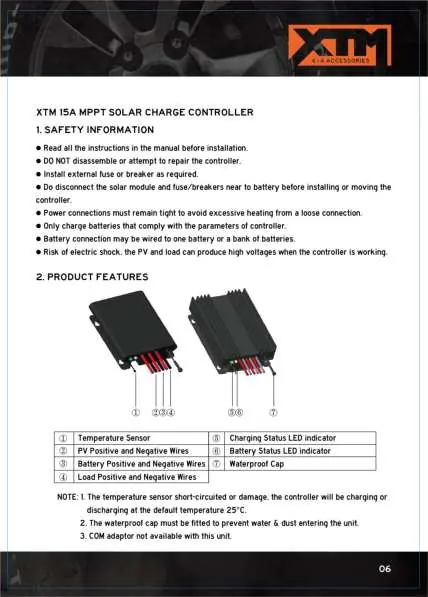 Anschlussdiagramm für Batterie, Last und Solarpanel