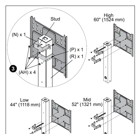Höhenverstellung der Frontplatte (Schritt 3)