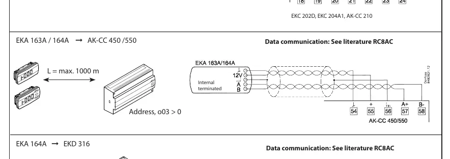 Anschlussdiagramm für AK-CC 450/550