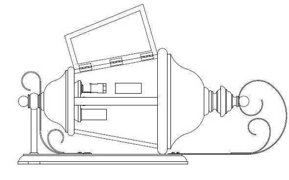 Schematische Darstellung der Leuchtenmontage