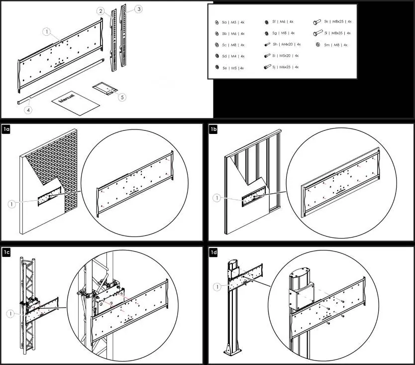 Montage der Wandplatte an verschiedenen Wandtypen