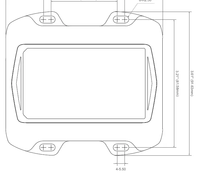 Bohrschablone für die Montage des Controllers.