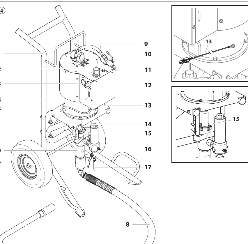 Systemdiagramm der PowrCoat-Einheit