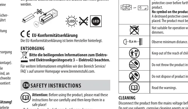 Warnsymbole auf dem Produkt