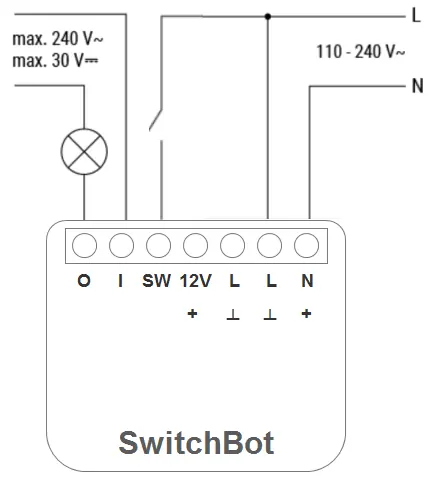 Schaltplan für 100-240 V~ Stromversorgung