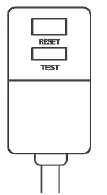 LCDI-Stecker mit Test- und Reset-Tasten