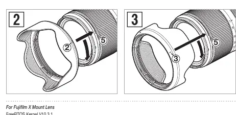 Verwendung der Gegenlichtblende (Fig. 2 und 3)