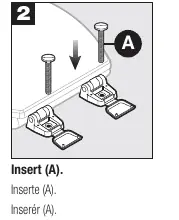 Schritt 2: Schrauben (A) einsetzen