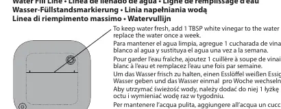 Fülllinie für Wasser