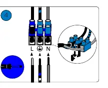 Elektrischer Anschluss der Kabel