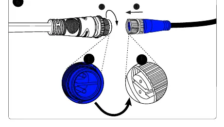 Anschluss der Kabel