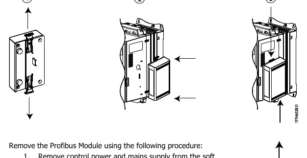 Physische Installation des Moduls am Softstarter