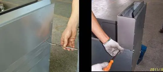 Installation des Abzugskastens und der Ummantelung