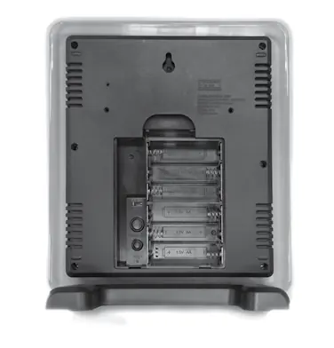 Rückseite des Displays mit Batteriefach und A-B-C-Schalter