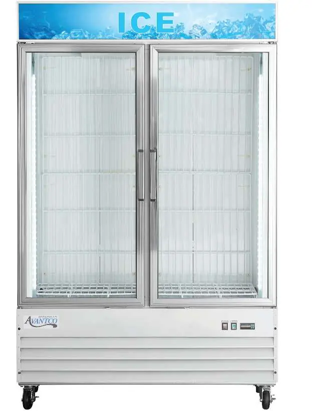 Avantco Eis-Kühlschrank mit Glastür